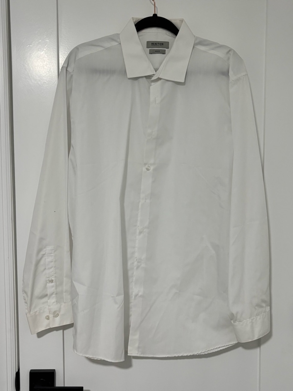 Kenneth Cole White Long-Sleeve Dress Shirt